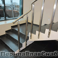 Вертикальное заполнение пространства между поручнем и полом стойками 40х40 мм Вертикальное заполнение стойками 40х40 мм