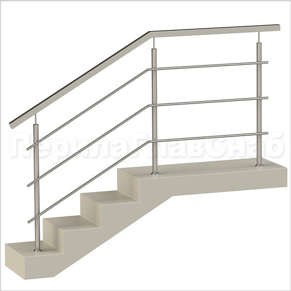 Огражения из нержавейки Круглые стойки. Круглый поручень. Ригели на на сварке. Огражения из нержавейки Круглые стойки. Квадратный поручень. Три ригели на ригеледержателе.