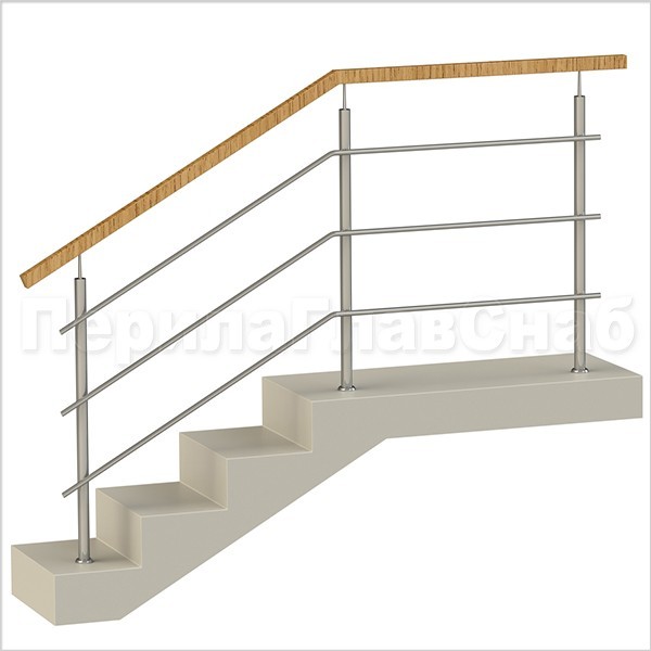 Огражения из нержавейки Круглые стойки. Квадратный деревянный поручень. Три ригели на ригеледержателе. Огражения из нержавейки Круглые стойки. Квадратный деревянный поручень. Три ригели на ригеледержателе.