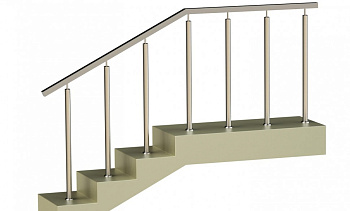 Ограждения с квадратным поручнем со стойками в каждую ступень без ригелей в Уфе. Готовые проекты ПерилаГлавСнаб Ограждения с квадратным поручнем со стойками в каждую ступень без ригелей в Уфе. Готовые проекты ПерилаГлавСнаб