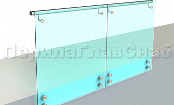 Ограждение с поручнем на выносе на точечном креплении в Уфе. Готовые проекты ПерилаГлавСнаб Ограждение с поручнем на выносе на точечном креплении в Уфе. Готовые проекты ПерилаГлавСнаб