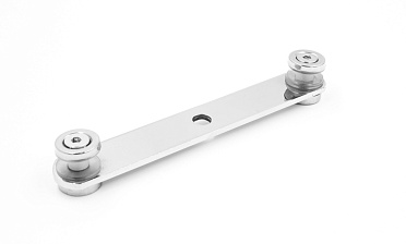 Стеклодержатель пластинчатый штампованный 3хМ8, по центрам 170х4 мм, полированный, шайбы 4 мм штамп., под стекло 6-12 AISI201 k047-6 купить в Уфе