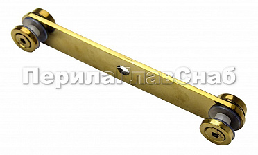 Стеклодержатель пластинчатый 3хМ8, по центрам 170х5 мм, полированный, шайбы 5 мм литые, под стекло 6-12 мм, (AISI 304), под золото Фk023-88 купить в Уфе