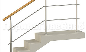 Два ригеля на сварке, круглый пластиковый поручень и круглые стойки в Уфе. Готовые проекты ПерилаГлавСнаб Два ригеля на сварке, круглый пластиковый поручень и круглые стойки в Уфе. Готовые проекты ПерилаГлавСнаб