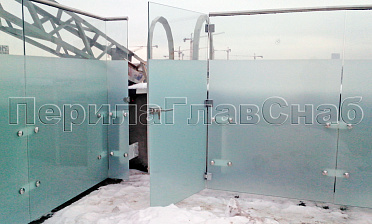 Пластинчатые одностворчатые калитки из нержавеющей стали со стеклом купить в Уфе