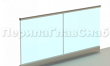 Ограждение с поручнем с пазом в зажимном профиле купить в Уфе