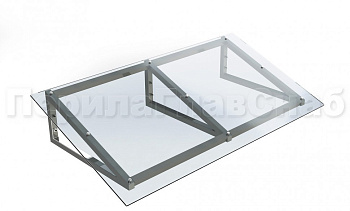 Козырек на треугольном скате из поликарбоната в Уфе. Готовые проекты ПерилаГлавСнаб