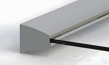 Комплект профиля козырькового анодированного, для стекла 16 мм (8+8 мм), 1500 мм  k300-16-1500 купить в Уфе