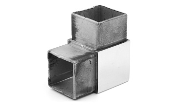 Поворот поручня 40х40 мм, нержавеющая сталь AISI 304, полированная k365 купить в Уфе