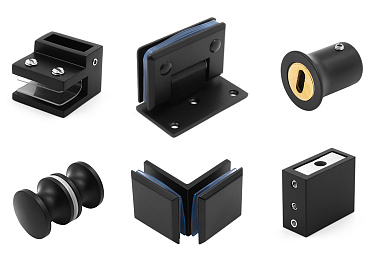 Черная фурнитура для душевых кабин купить в Уфе