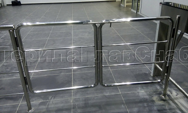 Нержавеющие двустворчатые калитки с горизонтальным заполнением купить в Уфе