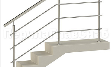 Три ригеля на сварке, квадратный поручень и круглые стойки купить в Уфе