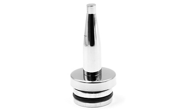 Наконечник палец (солдатик) с системой фиксации из алюминия в стойке Ø38.1х1.5 мм, полированный, нержавеющий (AISI 304) k041-2 купить в Уфе Наконечник палец (солдатик) с системой фиксации из алюминия в стойке Ø38.1х1.5 мм, полированный, нержавеющий (AISI 304) k041-2 купить в Уфе