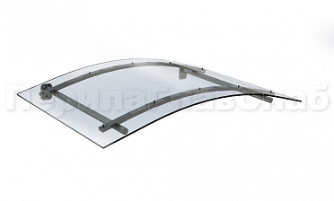 Навес гнутый из поликарбоната- вариант 2 купить в Уфе