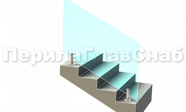 Ограждение без поручня на министойках на лестнице купить в Уфе