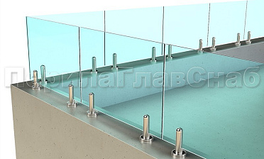 Ограждение для кровли на несущем стекле и министойках купить в Уфе