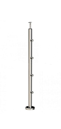 Стойка круглая Ø38.1: 4 ригеледержателя, полированная, высота 950 мм (AISI 304) k714 купить в Уфе