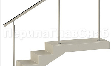 Нержавеющие ограждения без ригелей с квадратным поручнем купить в Уфе