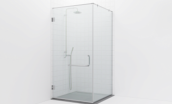 Комплект фурнитуры для душевой перегородки на профиле с угловой штангой t551-1 в Уфе. Готовые проекты ПерилаГлавСнаб