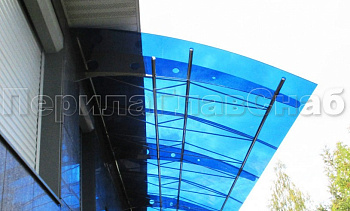 Козырек на каркасе из поликарбоната в Уфе. Готовые проекты ПерилаГлавСнаб