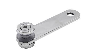 Стеклодержатель пластинчатый 2хМ8 (половинка), по центрам 85х5 мм, полированный, шайбы 5 мм штамп., под стекло 6-12 мм, (AISI 304) k023-1/2 купить в Уфе