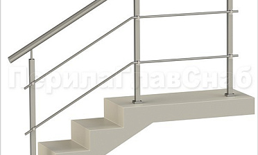 Два ригеля на держателях, круглый поручень и квадратные стойки купить в Уфе