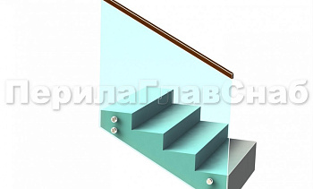 Ограждение с квадратным деревянным поручнем на точечном креплении на лестнице в Уфе. Готовые проекты ПерилаГлавСнаб Ограждение с квадратным деревянным поручнем на точечном креплении на лестнице в Уфе. Готовые проекты ПерилаГлавСнаб