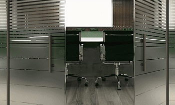 Перегородки из стекла с пленкой для офиса премиум в Уфе. Готовые проекты ПерилаГлавСнаб