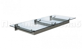 Стеклянный козырек на прямом каркасе в Уфе. Готовые проекты ПерилаГлавСнаб