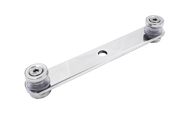 Стеклодержатель пластинчатый 3хМ8, по центрам 170х5 мм, полированный, шайбы 5 мм штамп., под стекло 6-12, (AISI 316) k023-7 купить в Уфе