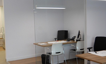 Стеклянные перегородки - вариант 8 в Уфе. Готовые проекты ПерилаГлавСнаб