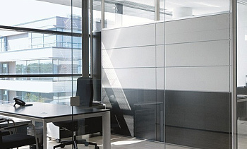 Стеклянные перегородки - вариант 7 в Уфе. Готовые проекты ПерилаГлавСнаб