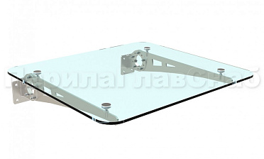 Стеклянный козырек на консоли из листа - вариант 2 купить в Уфе