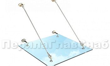 Стеклянный козырек на вантах в Уфе. Готовые проекты ПерилаГлавСнаб