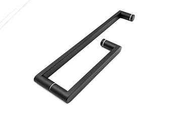 Ручка 225х425 круглая+квадратная труба AISI 304 черная t628 BL купить в Уфе Ручка 225х425 круглая+квадратная труба AISI 304 черная t628 BL купить в Уфе
