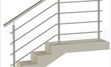 Четыре ригеля на сварке, квадратный поручень и круглые стойки купить в Уфе