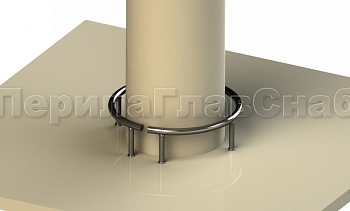 Колесоотбойник вокруг колонны в Уфе. Готовые проекты ПерилаГлавСнаб