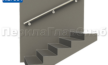 Готовый пристенный поручень с тремя держателями, длина 1700 мм (AISI 304) k730-17 купить в Уфе