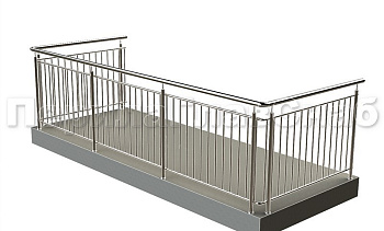 Балконные ограждения с вертикальным заполнением в Уфе. Готовые проекты ПерилаГлавСнаб Балконные ограждения с вертикальным заполнением в Уфе. Готовые проекты ПерилаГлавСнаб