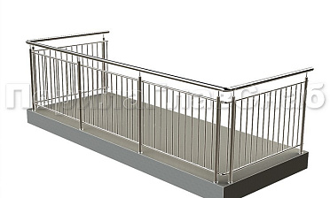 Балконные ограждения с вертикальным заполнением купить в Уфе