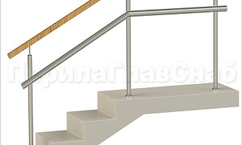 Ограждения с квадратным деревянным поручнем и дополнительным поручнем без ригелей в Уфе. Готовые проекты ПерилаГлавСнаб Ограждения с квадратным деревянным поручнем и дополнительным поручнем без ригелей в Уфе. Готовые проекты ПерилаГлавСнаб