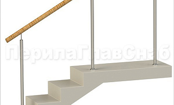 Нержавеющие ограждения без ригелей с пластиковым поручнем в Уфе. Готовые проекты ПерилаГлавСнаб