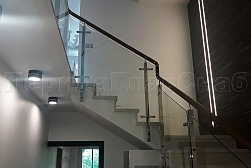 Стеклянные перила для колодезных лестниц в Уфе. Готовые проекты ПерилаГлавСнаб - фото 4