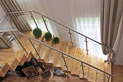 Стеклянные перила для колодезных лестниц в Уфе. Готовые проекты ПерилаГлавСнаб - фото 11