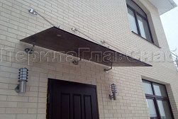 Стеклянные козырьки на вантах в Уфе. Готовые проекты ПерилаГлавСнаб - фото 27