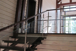 Перила и ограждения из нержавейки и дерева в Уфе. Готовые проекты ПерилаГлавСнаб - фото 10