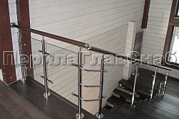 Перила и ограждения из нержавейки и дерева в Уфе. Готовые проекты ПерилаГлавСнаб - фото 21