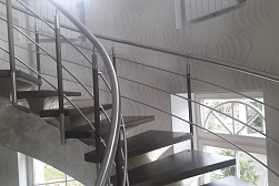 Перила и ограждения из нержавейки и дерева в Уфе. Готовые проекты ПерилаГлавСнаб - фото 1