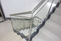 Стеклянные перила для колодезных лестниц в Уфе. Готовые проекты ПерилаГлавСнаб - фото 13