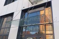 Стеклянные козырьки на вантах в Уфе. Готовые проекты ПерилаГлавСнаб - фото 10